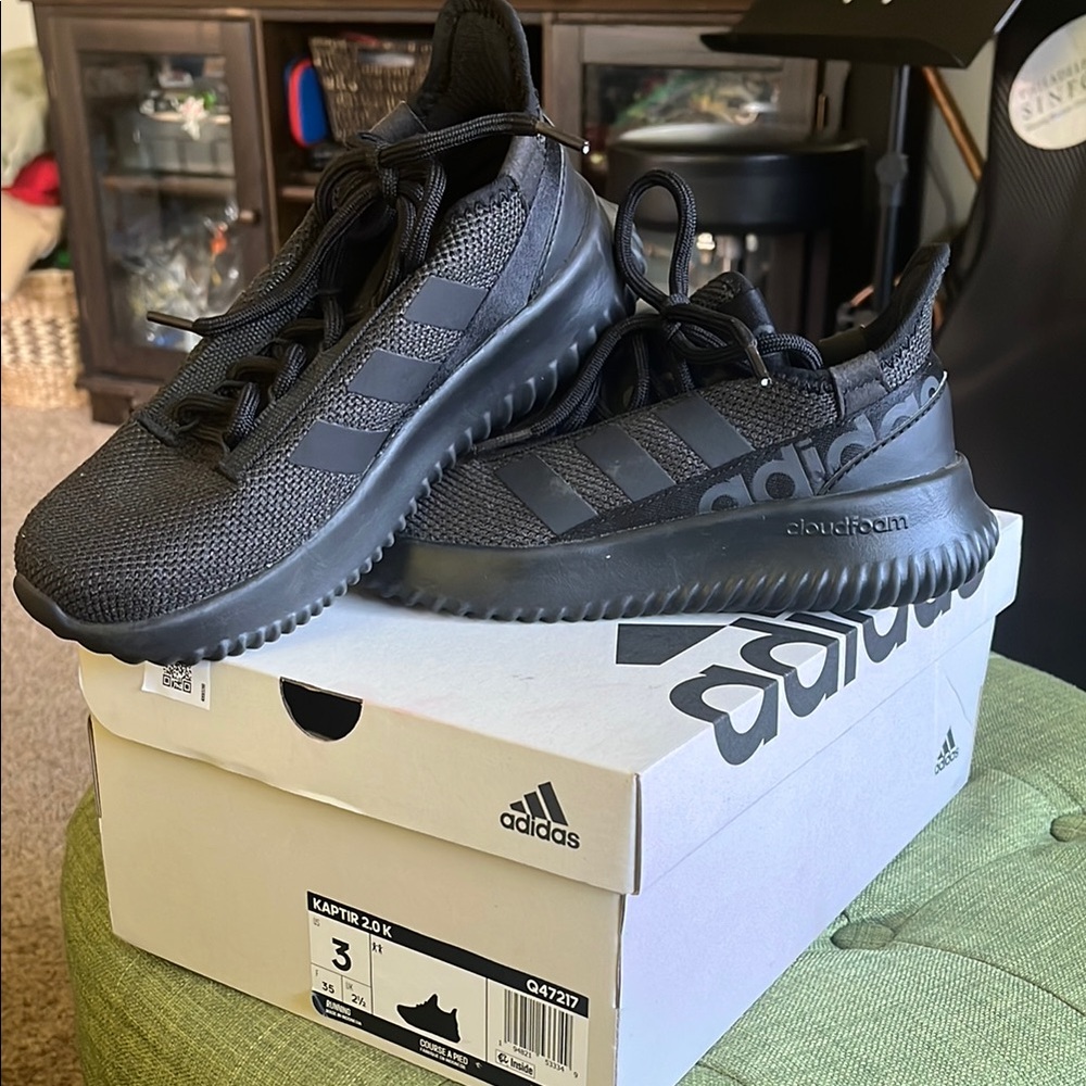 Adidas Boy’s Black Cloudfoam Shoes